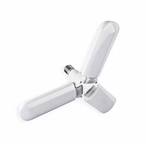 Lâmpada LED com 3 Pétalas Dobráveis – Iluminação Potente, Econômica e Moderna
