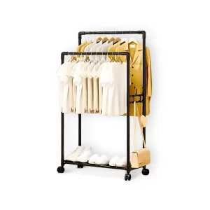 Cabideiro Duplo com Arara e Sapateira – Organização Inteligente e Design Moderno