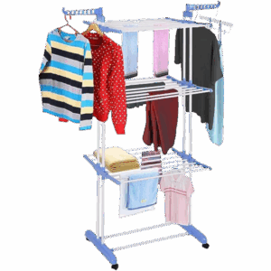Varal Torre 3 Andares Inox Retrátil Dobrável Compacto – Praticidade e Economia de Espaço para o Seu Lar!