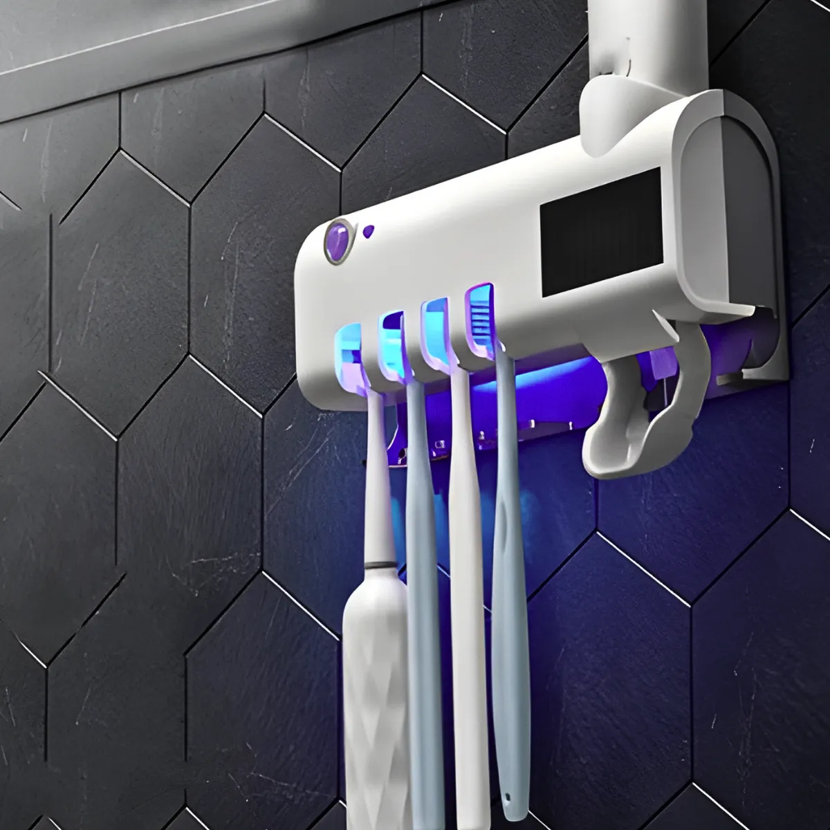 Suporte Dipenser Com Esterilizador para escovas de dentes 4 Suporte Dipenser Com Esterilizador para escovas de dentes - Imagem 4