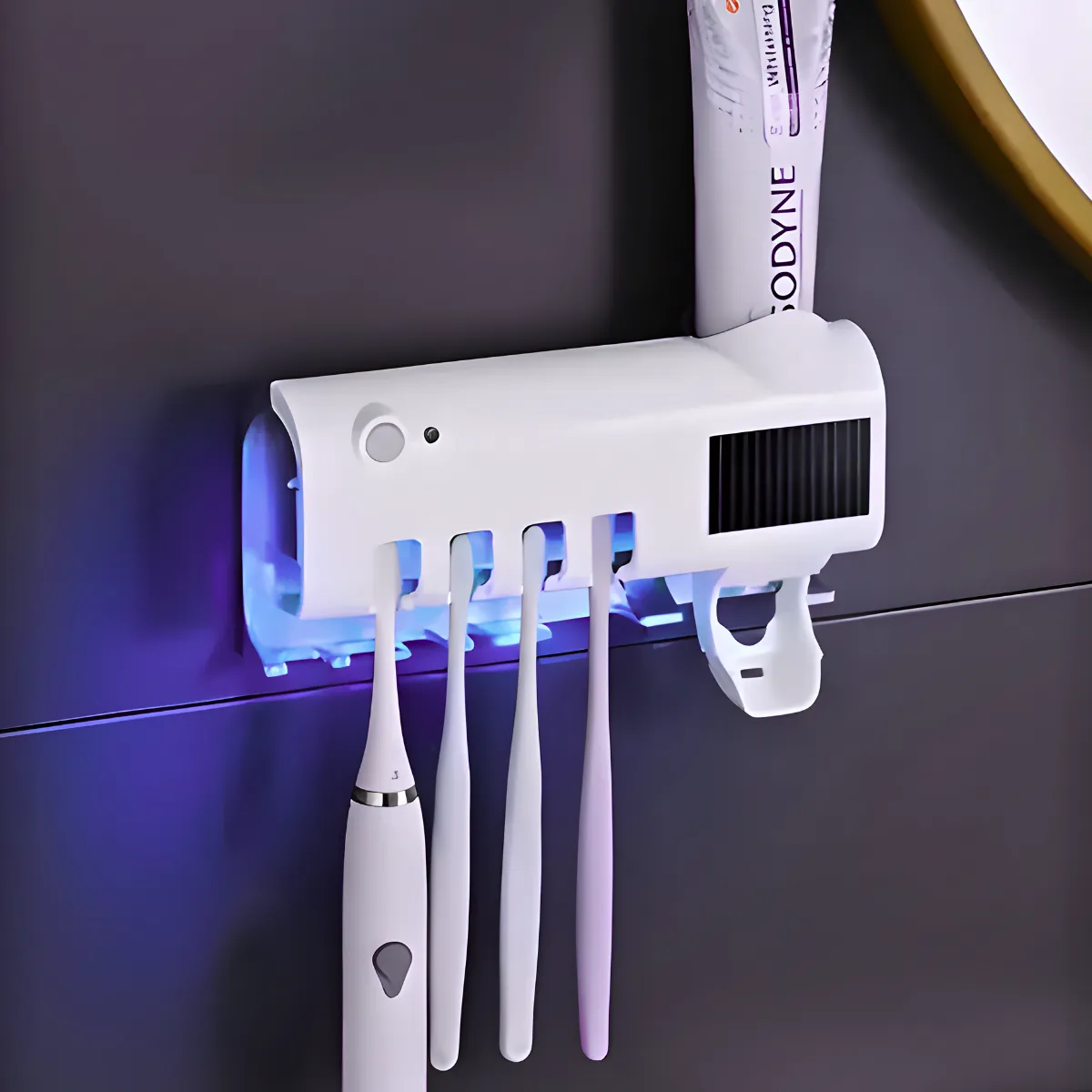 Suporte Dipenser Com Esterilizador para escovas de dentes 5 Suporte Dipenser Com Esterilizador para escovas de dentes - Imagem 5